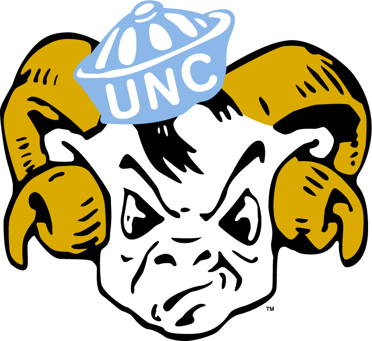 North Carolina Tar Heels 1954-1967 Primary Logo iron on paper